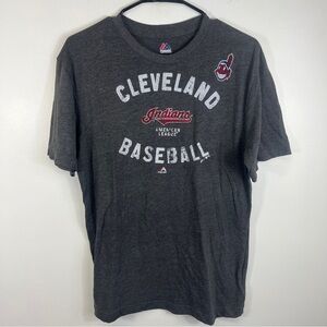 Cleveland Indians Majestic T shirt baseball MLB Medium Tribe Time